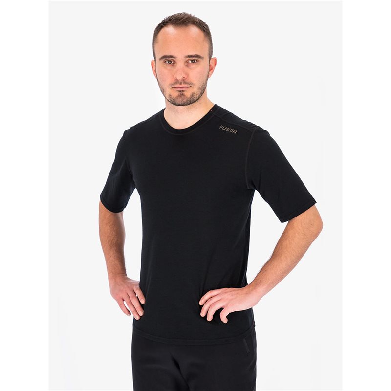 Fusion Mens Merino 150 T-Shirt - Black - Herr