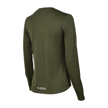 Fusion C3 LS Shirt Green/Melange - Dam